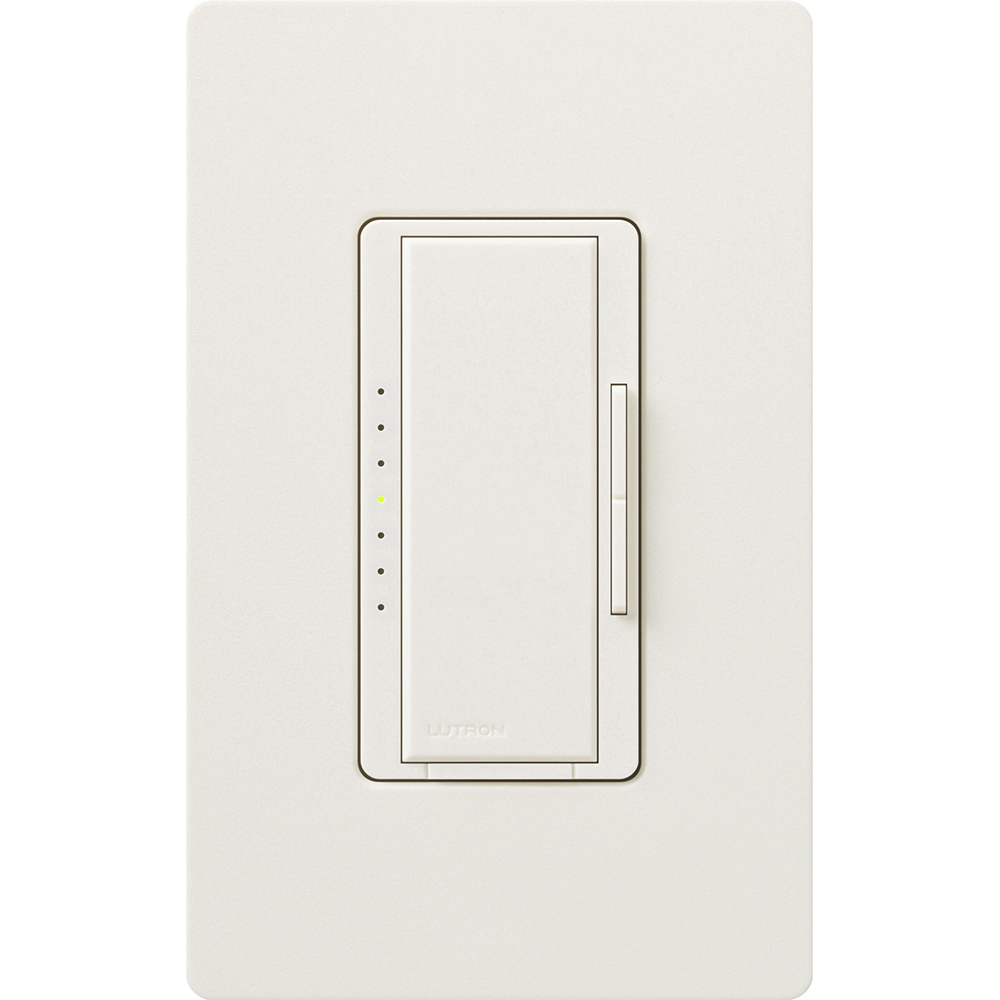 Maestro Dimmer - Satin Finish, Incandescent/Halogen, Multi-location/single-pole, 120V/1000W in biscuit