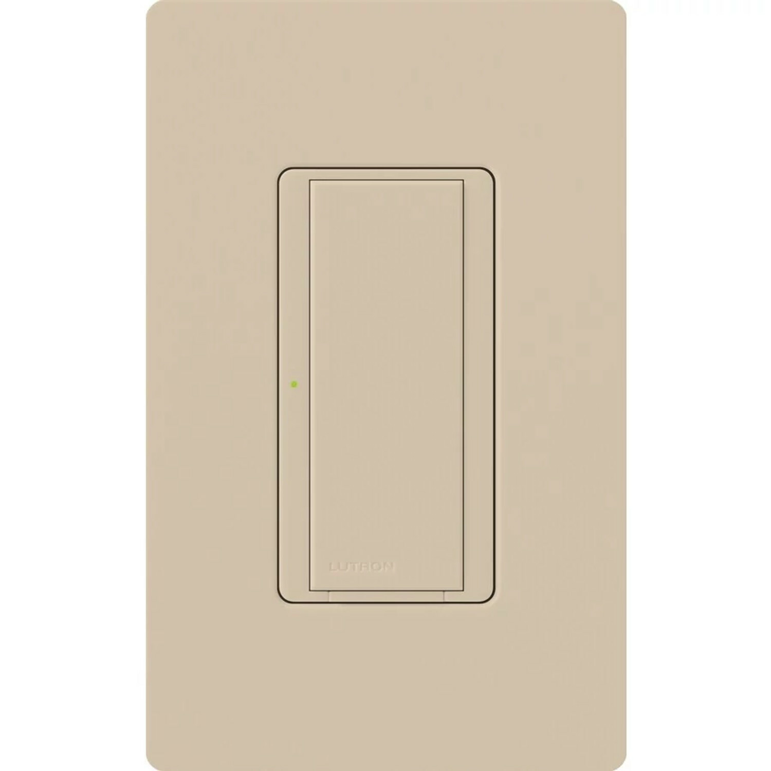 Maestro Switch - Satin Finish, Incandescent/Halogen, Magnetic Low-Voltage, Electronic Low-Voltage, Fluorescent, Multi-location/single-pole, 120V/8A in taupe