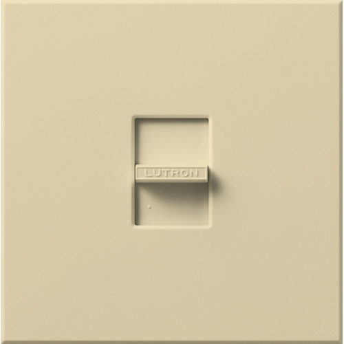 Nova Dimmer, Fluorescent or LED Dimming with 3-Wire Ballasts and Drivers, Single-pole (large control), 277V/8A in ivory