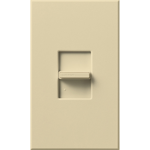 Nova T Dimmer, Fluorescent or LED Dimming with 3-Wire Ballasts and Drivers, 3-way/single-pole (small control), preset, 120V/8A in ivory