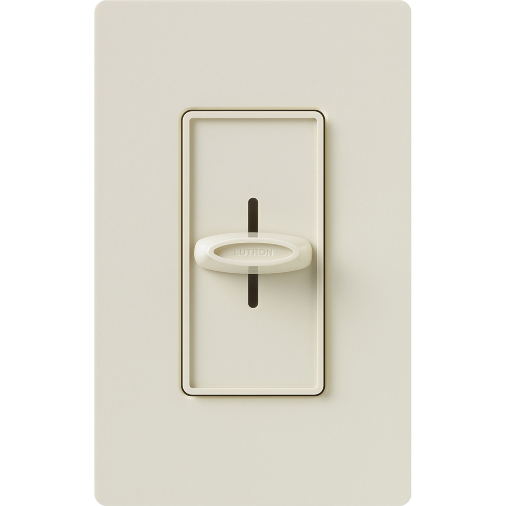 Skylark Slide-to-Off Dimmer, Incandescent/Halogen, Single-pole, 120V/1000W in light almond