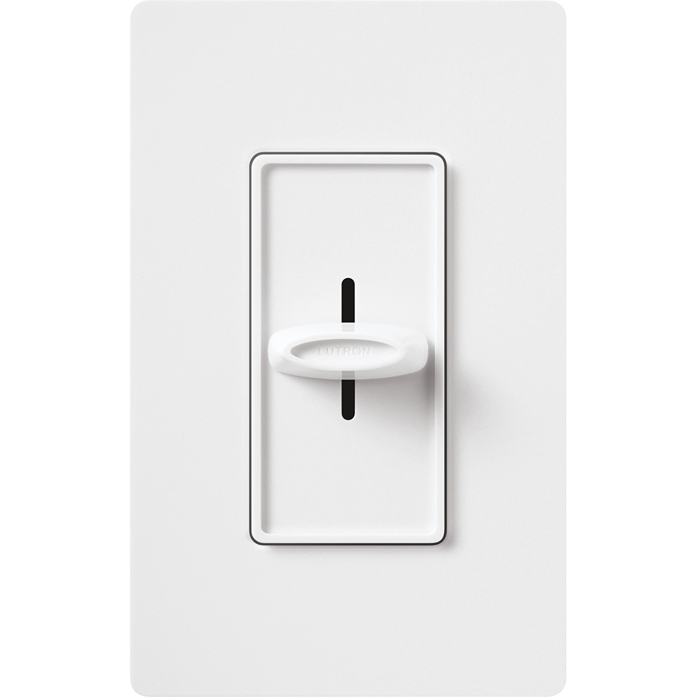 Skylark Slide-to-Off Dimmer, Incandescent/Halogen, Single-pole, 120V/1000W in white