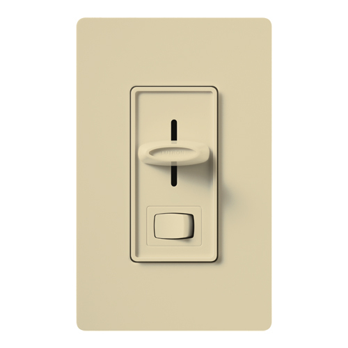 Skylark Dimmer with On/Off Switch, Incandescent/Halogen, Single-pole, preset, 120V/1000W in ivory