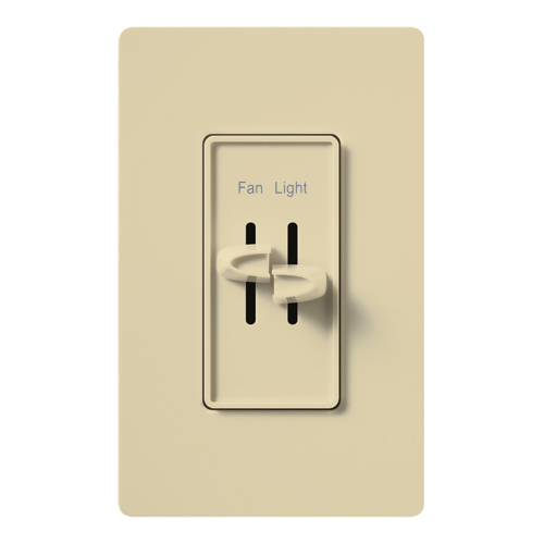 Skylark Fan/Light Control, Single-pole, fully variable fan control and dimmer, 120V/300W light, 2.5A fan in ivory