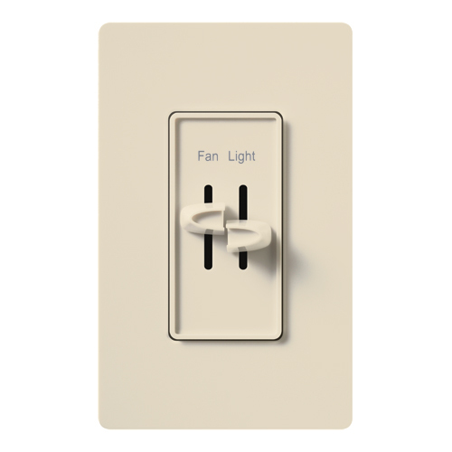 Skylark Fan/Light Control, Single-pole, fully variable fan control and dimmer, 120V/300W light, 2.5A fan in light almond