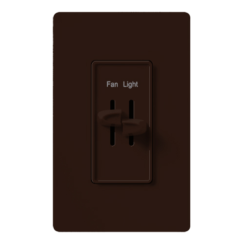 Skylark Fan/Light Control, Single-pole, quiet 3-speed and dimmer, 120V/300W light, 1.5A fan in brown