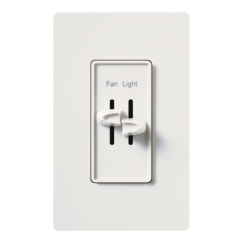 Skylark Fan/Light Control, Single-pole, fully variable fan control and dimmer, 120V/300W light, 2.5A fan in white