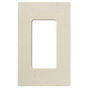 Claro Wallplate, Satin Finish, Single-gang in stone