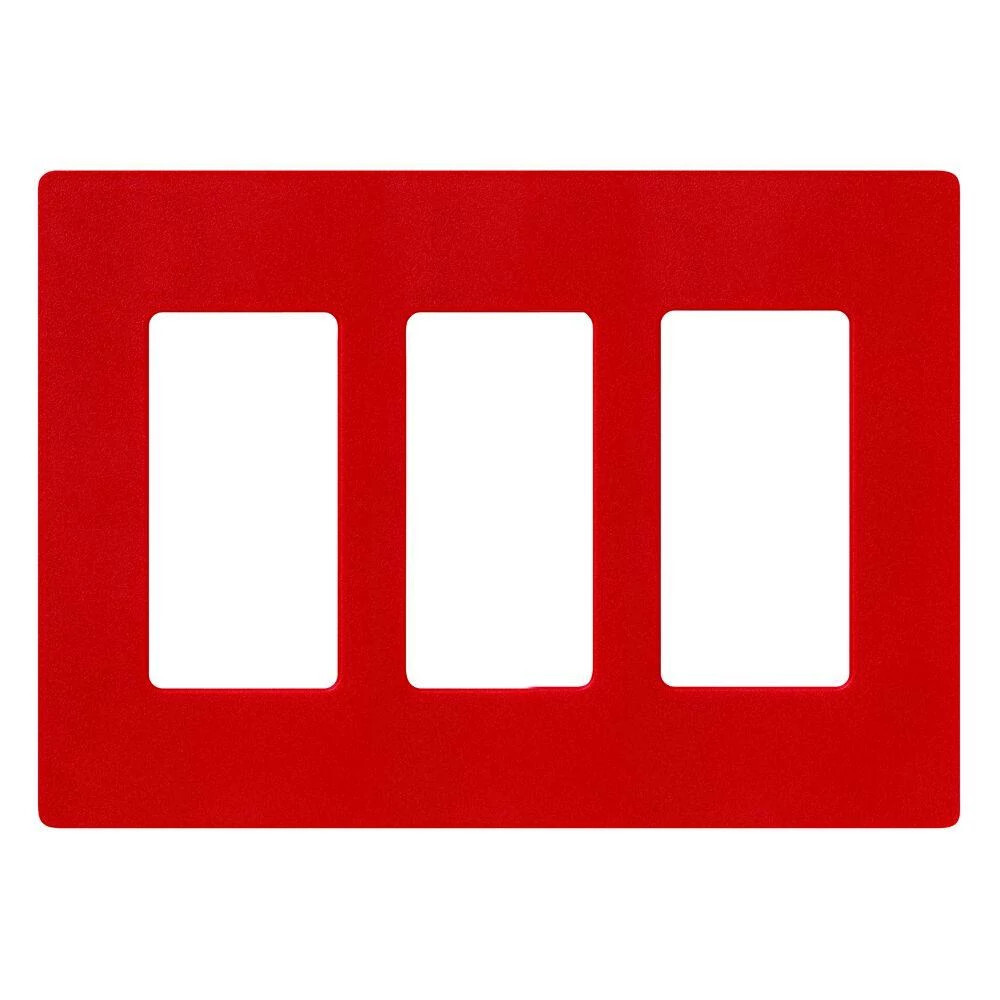 Claro Wallplate, Satin Finish, Three-gang in hot
