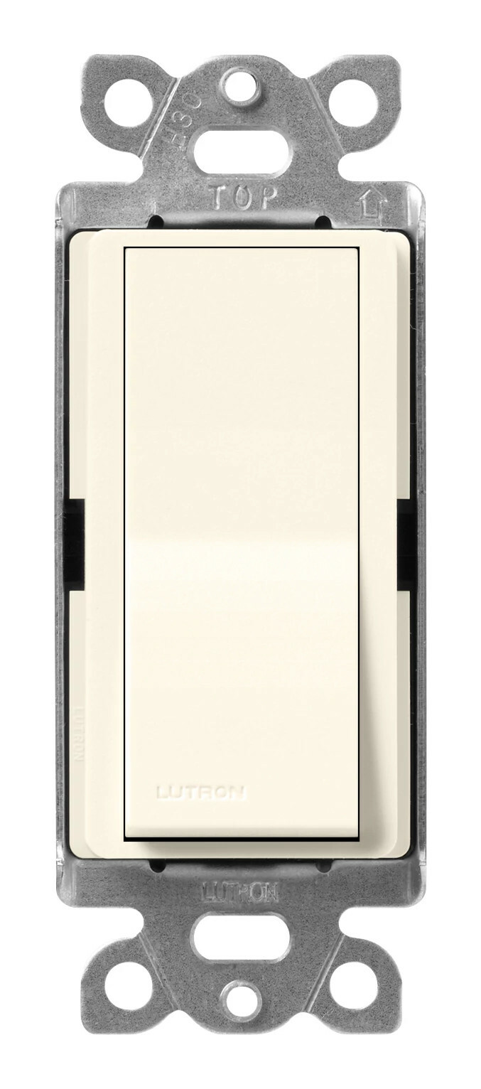 Lutron Claro 15 Amp, 3-Way On/Off Rocker Switch, Biscuit