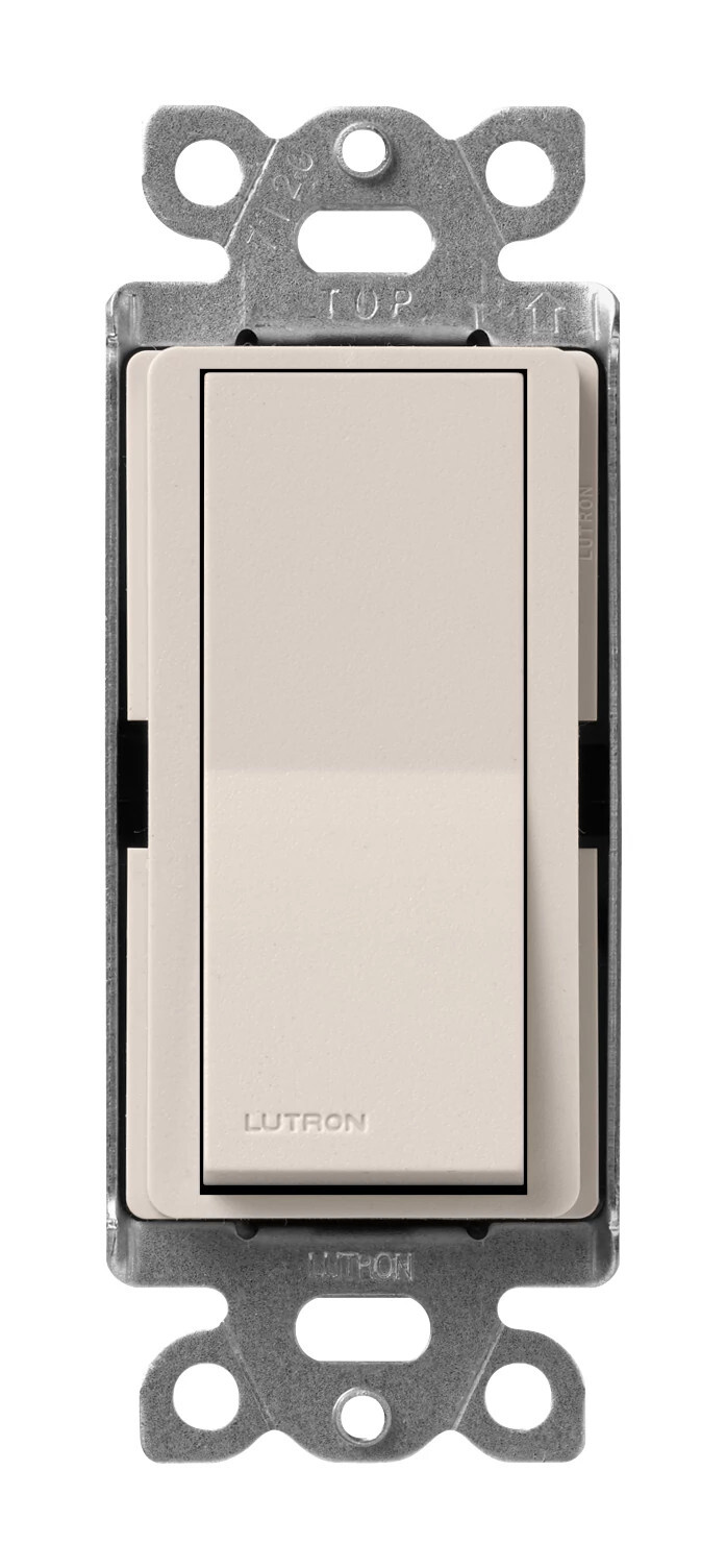 Lutron Claro 15 Amp 3-Way On/Off Rocker Switch, Taupe