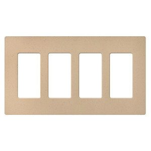 Claro Wallplate, Satin Finish, Four-gang in desert stone