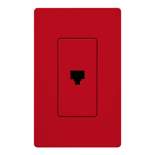 Claro, Satin, Single Telephone Jack in hot