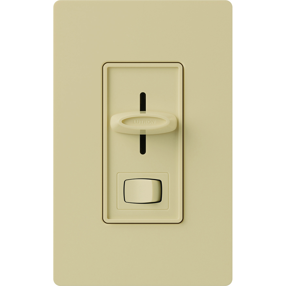 Skylark Dimmer with On/Off Switch, Electronic Low-Voltage, Single-pole, preset, 120V/300W in ivory