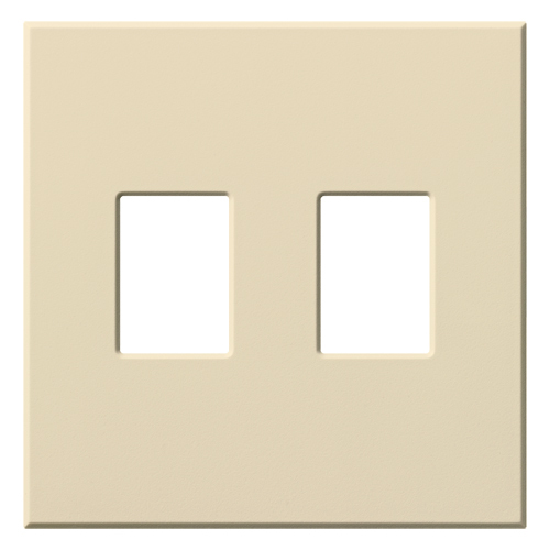 Single-gang VWP Series WallPlate for Vareo, Nova T and GRAFIK Eye Wallstation, Two-gang for 2 dimmers or switches in beige