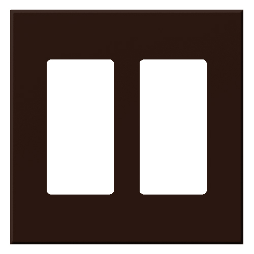 Multigang VWP Series Wallplate for Vareo, Nova T and GRAFIK Eye Wallstation, Two-gang for 2 accessories in brown