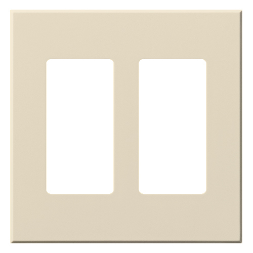 Multigang VWP Series Wallplate for Vareo, Nova T and GRAFIK Eye Wallstation, Two-gang for 2 accessories in light almond