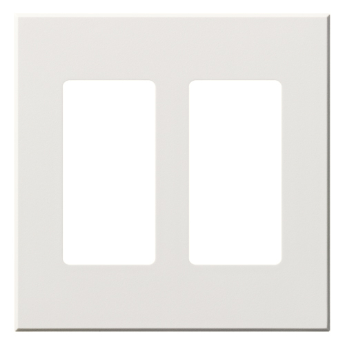 Multigang VWP Series Wallplate for Vareo, Nova T and GRAFIK Eye Wallstation, Two-gang for 2 accessories in white