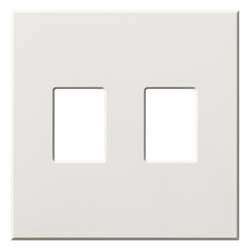 Single-gang VWP Series WallPlate for Vareo, Nova T and GRAFIK Eye Wallstation, Two-gang for 2 dimmers or switches in white