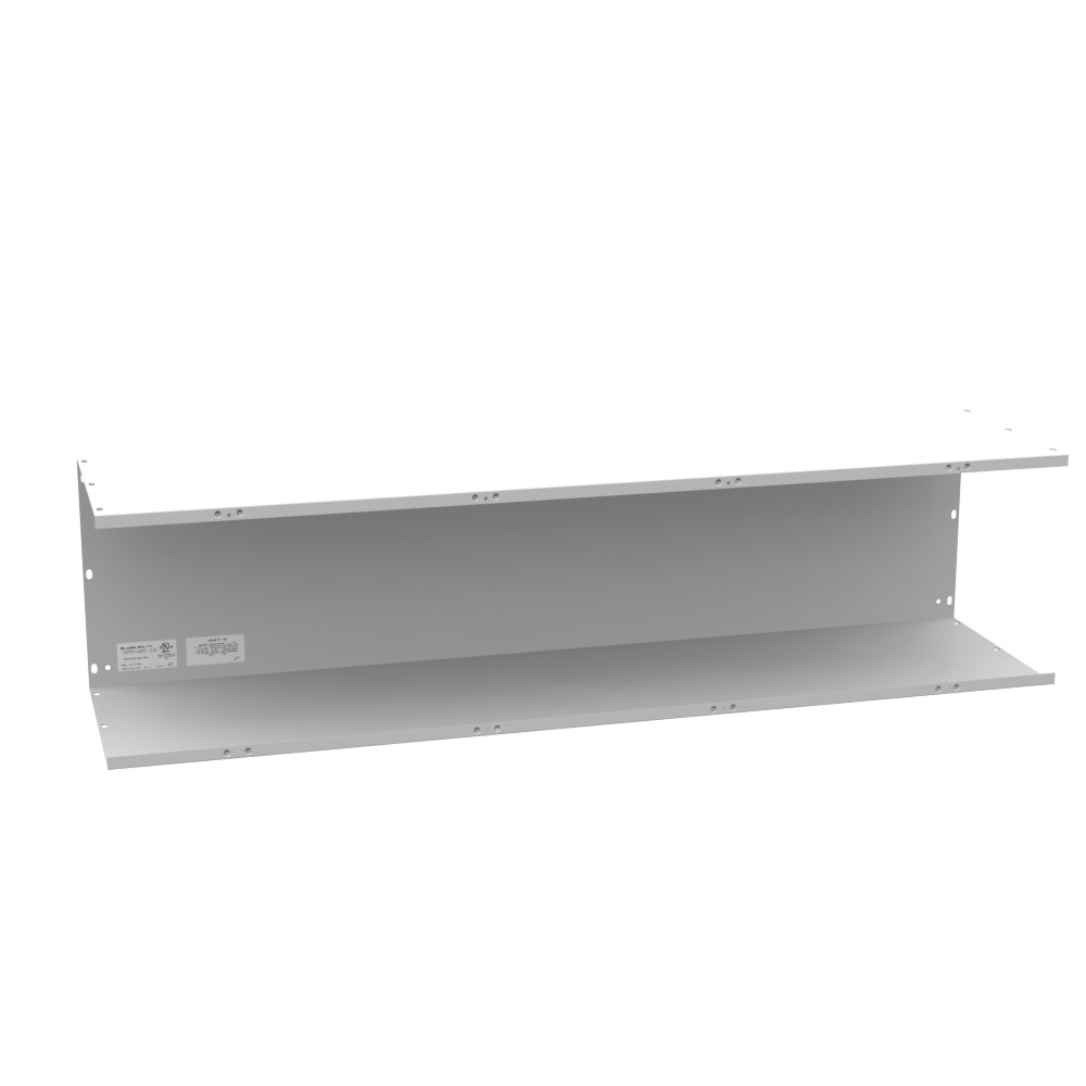12x48x12 Screw Cover Wireway Type 1 UL Listed Steel No Knockouts ANSI 61 Gray