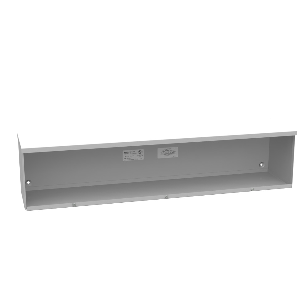 8x36x8 Screw Cover Wireway Type 3R UL Listed Steel No Knockouts ANSI 61 Gray Quad D Knockout for Lock