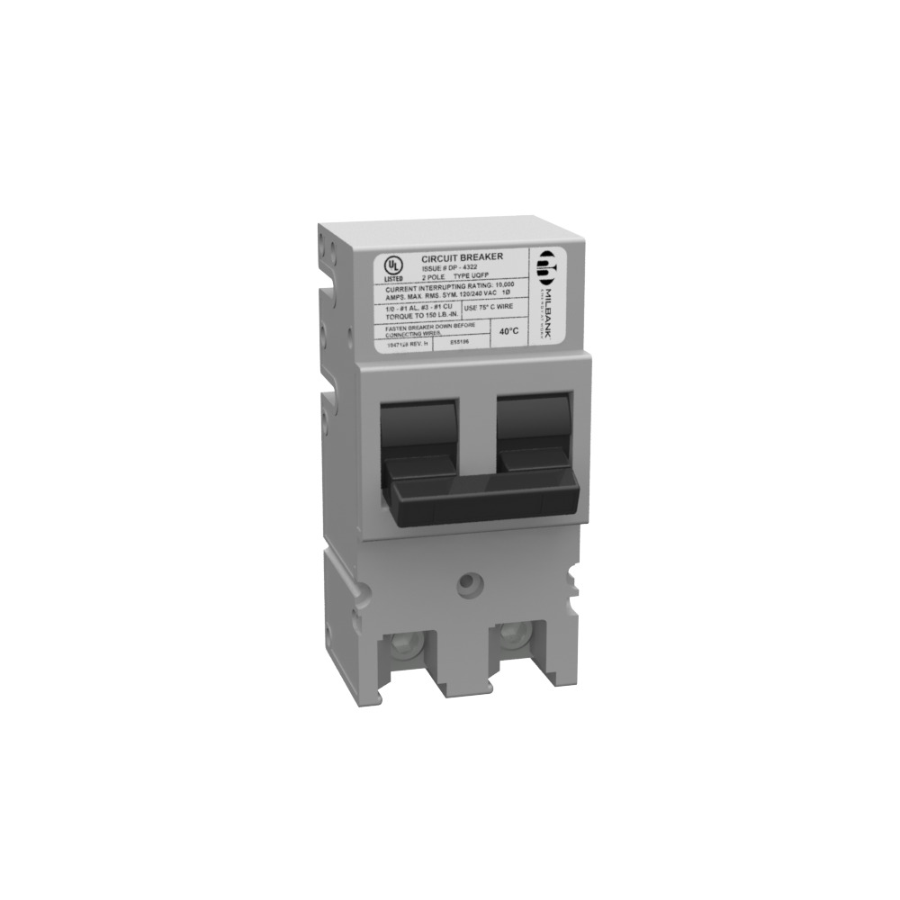 MILBANK 125 AMP 2 POLE 240 VOLT PLUG-IN 10K AIC