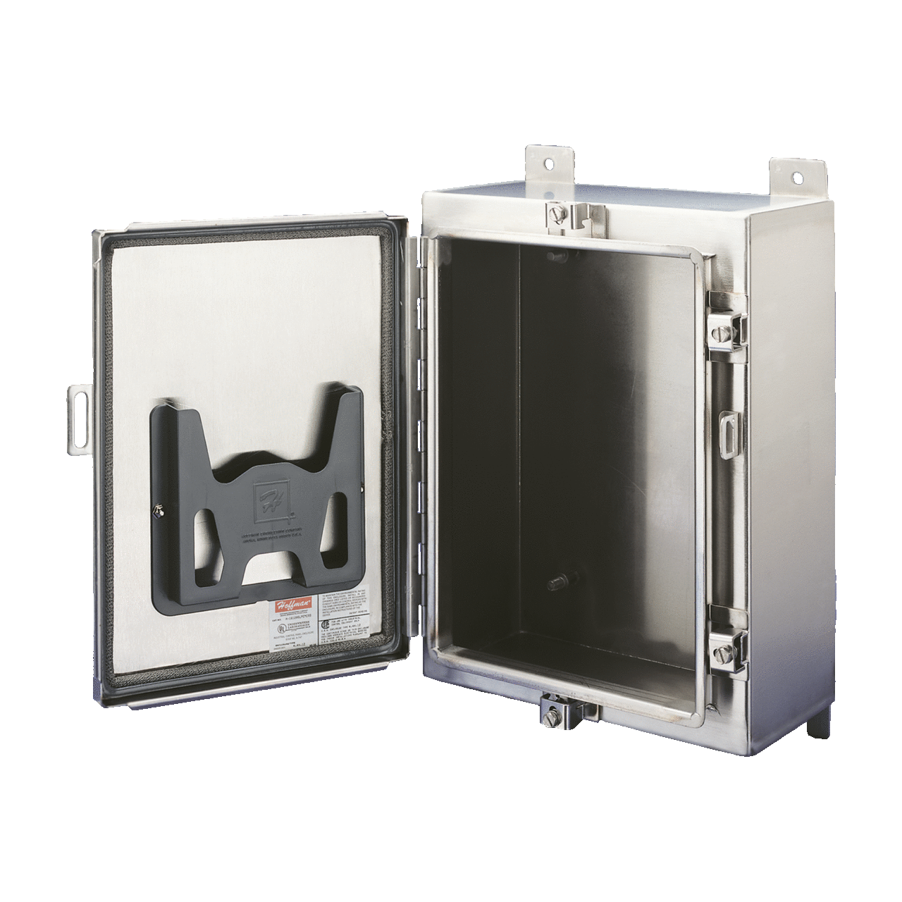 Wallmount Hinged with Clamps EMC Type 4X, 20x16x6, Brushed, SS 304