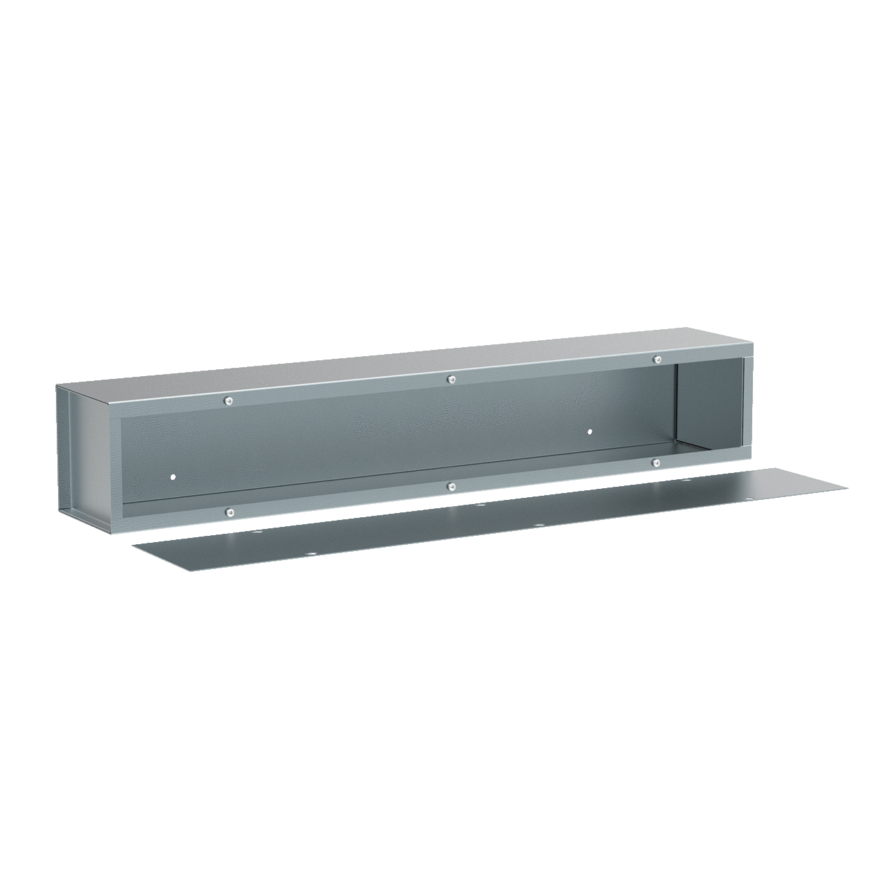 Wiring Trough, NEMA Type 1, 4.00x4.00x48.00, Gray, Steel