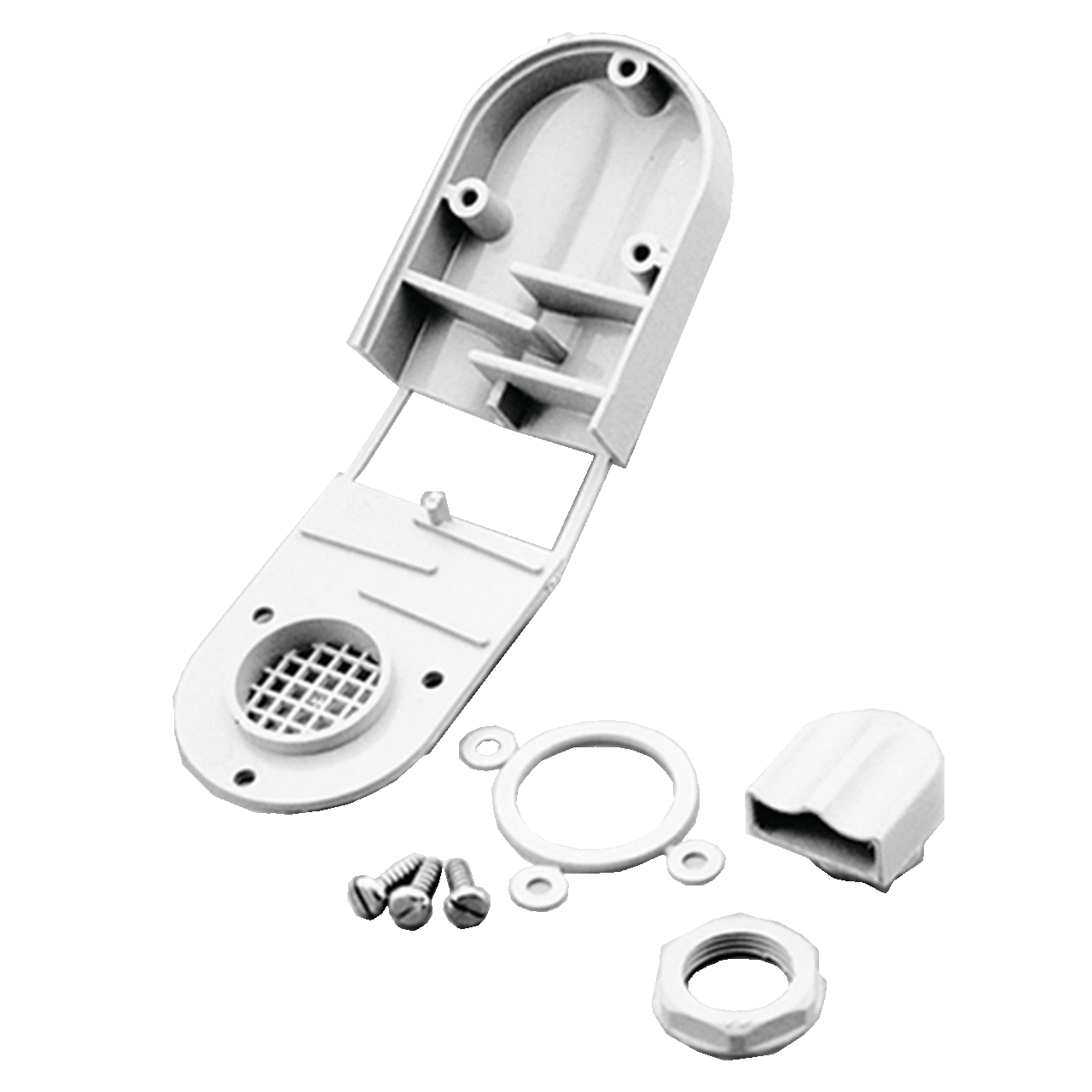 Large Ventilator, 2.73x1.99x.84, Gray, Plastic