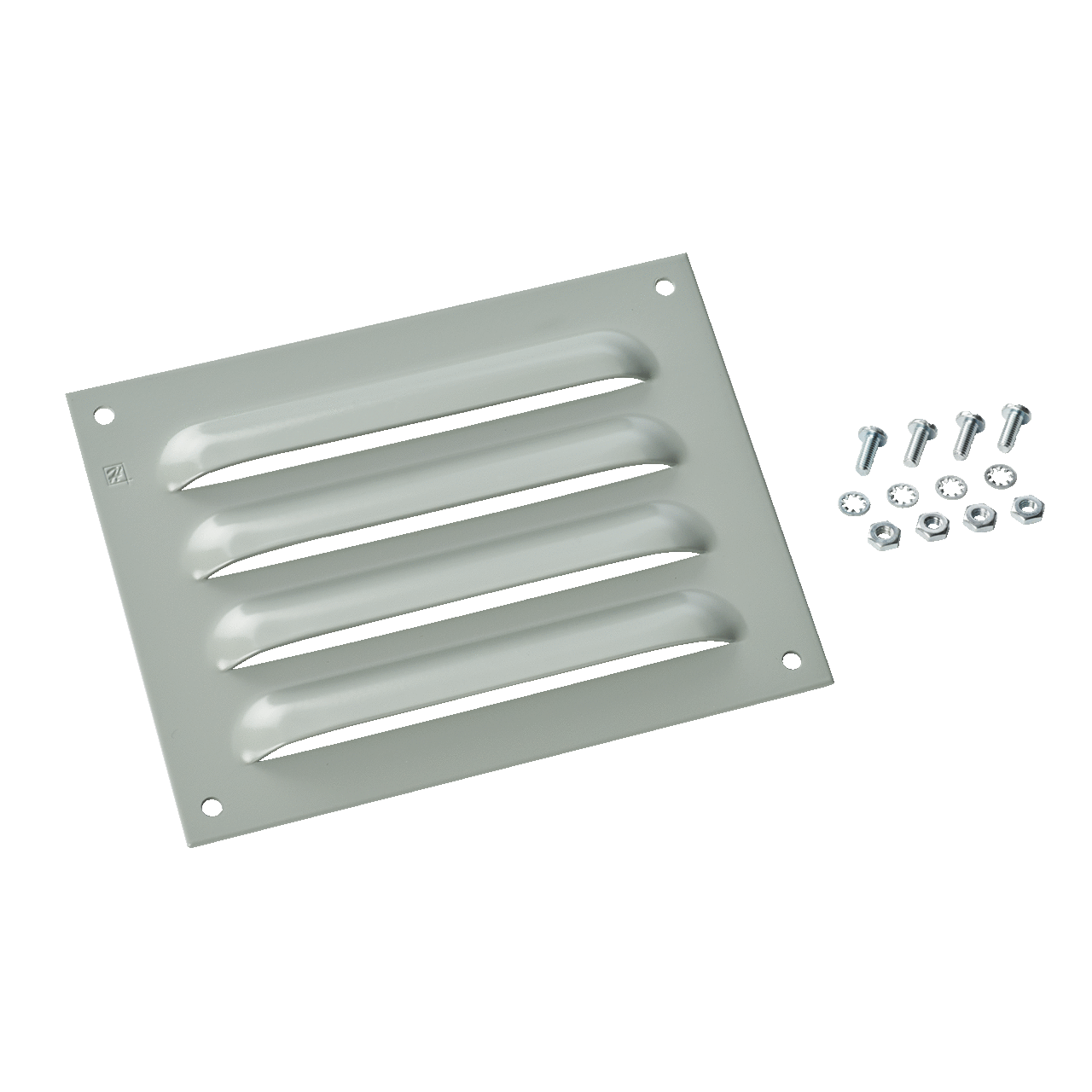 Louver Plate Kit, 5.62x5.50 inch, Gray ANSI 61, Mild Steel