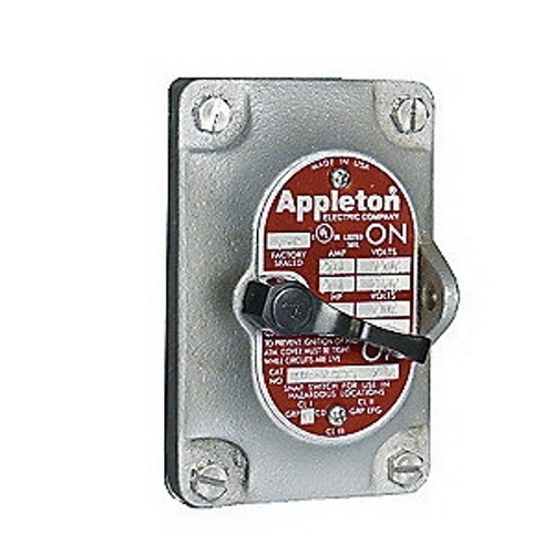 2-Pole Front Cover Switch Assembly, 120 - 277 VAC, 20 A, Malleable Iron