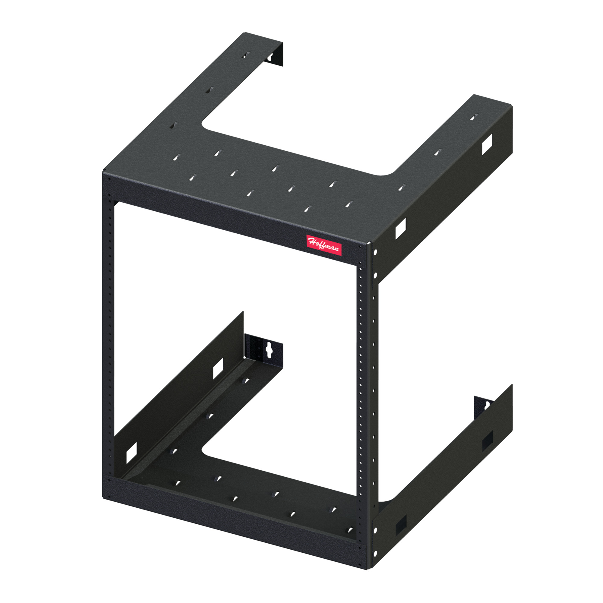 Rack 19-inch Fixed Wall-Mount 20U, 940x508x508mm, Black, Steel