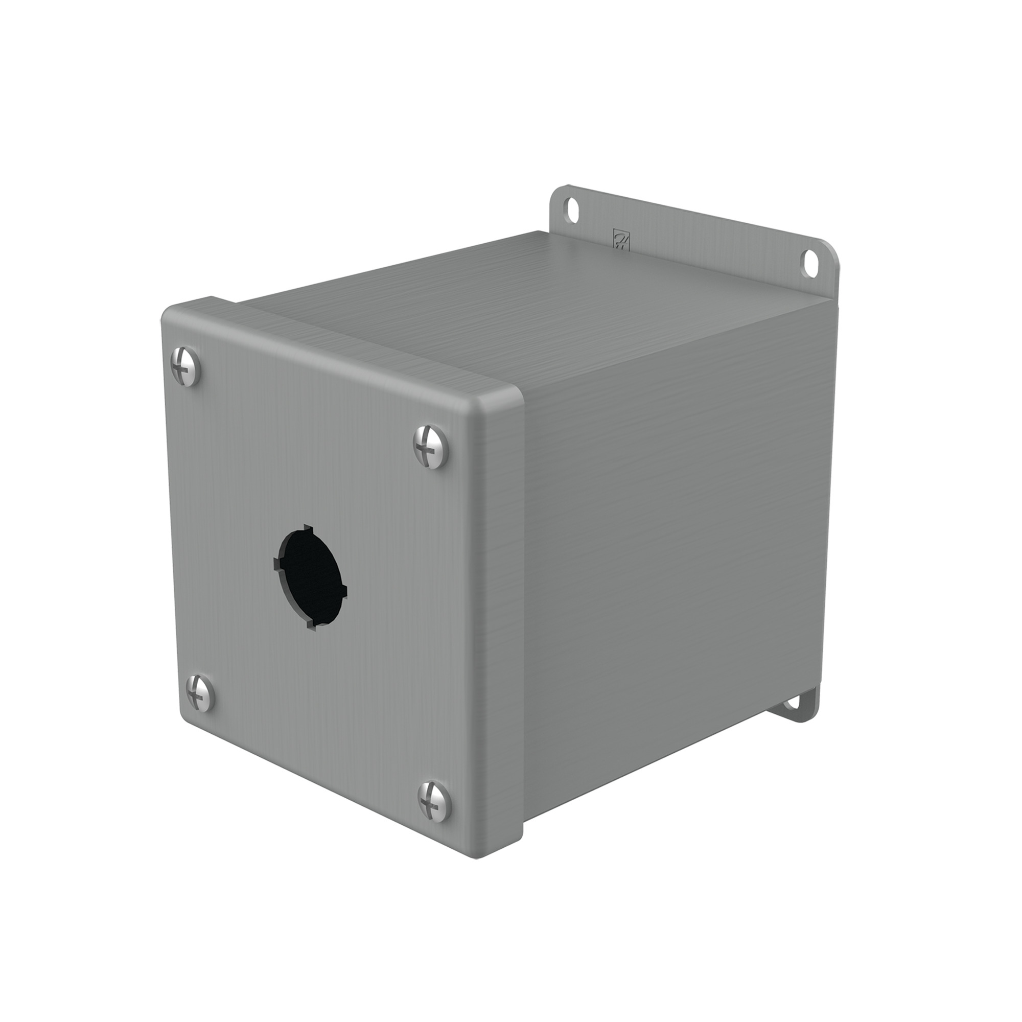 Extra-Deep Pushbutton Enclosure Type 12, 1PBx22.5mm, Gray, Steel