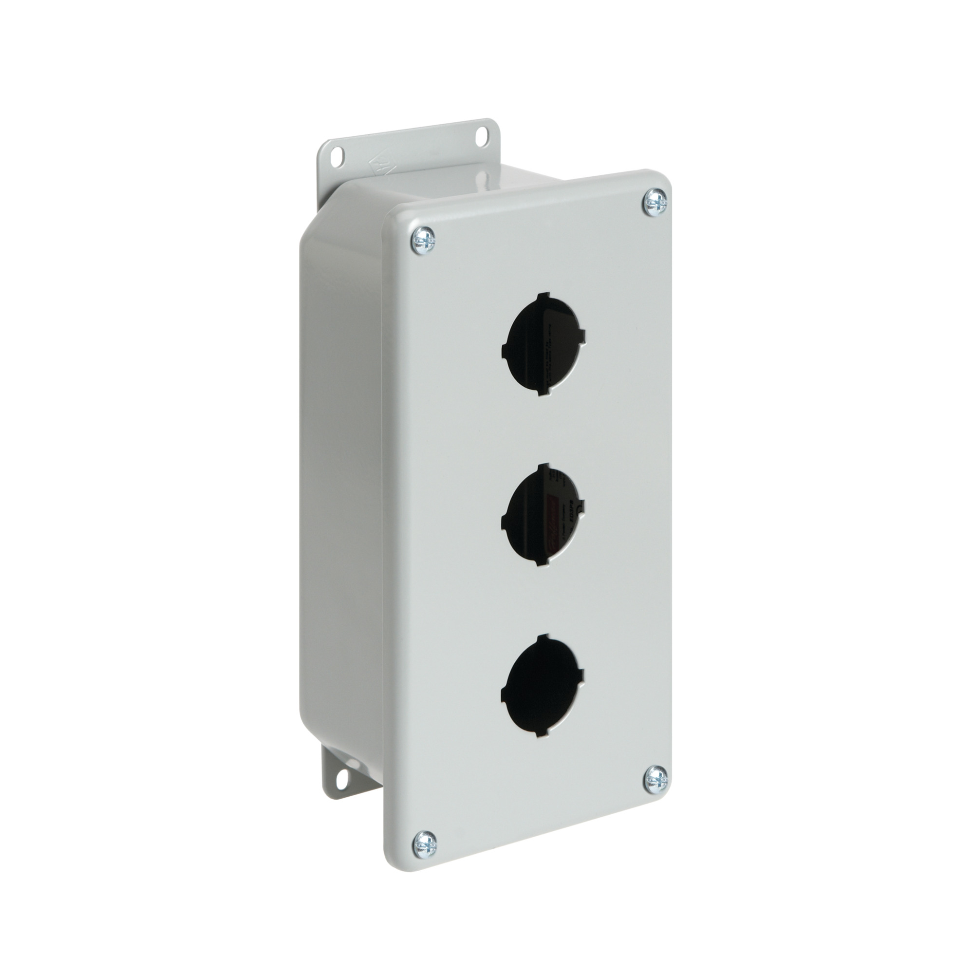 Deep Pushbutton Enclosures Type 12, 2PB x 22.5mm, Gray, Steel