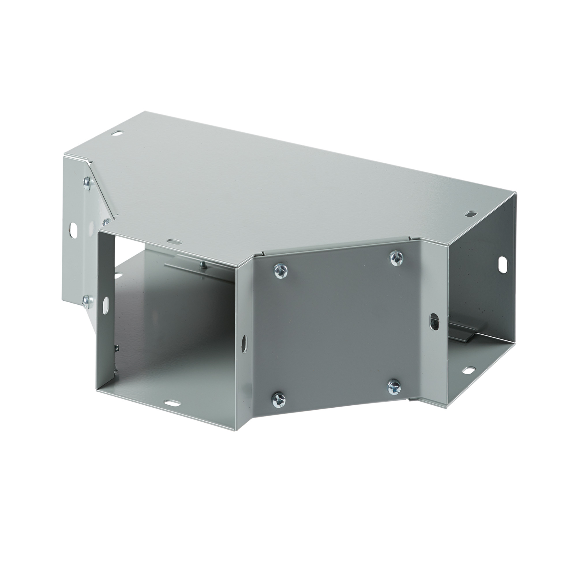 Sweep Tee LayIn Wireway, fits 10.00x10.00, Gray, Mild Steel