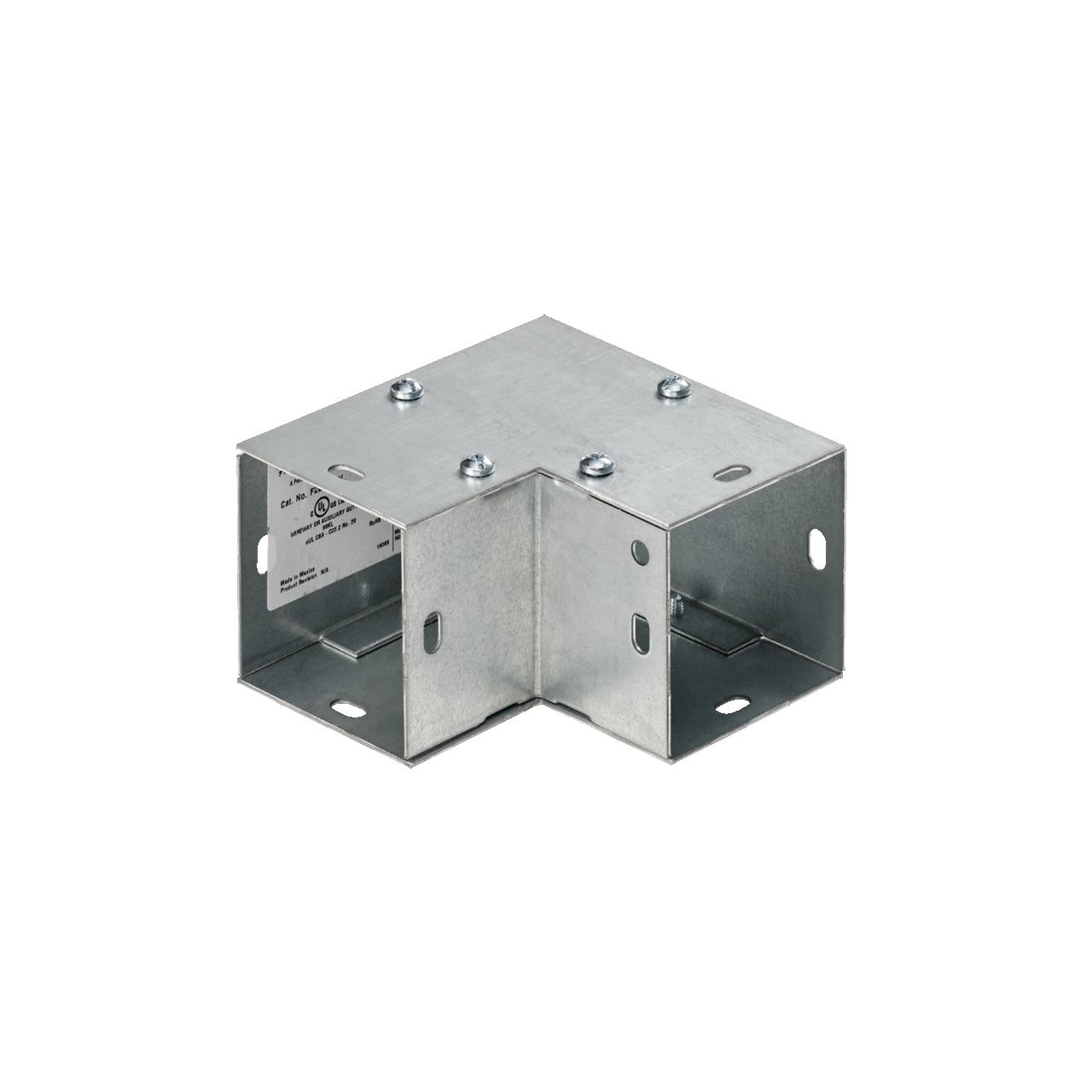 Elbow 90-Degree Lay-in, 2.50x2.50, Galvanized, Steel