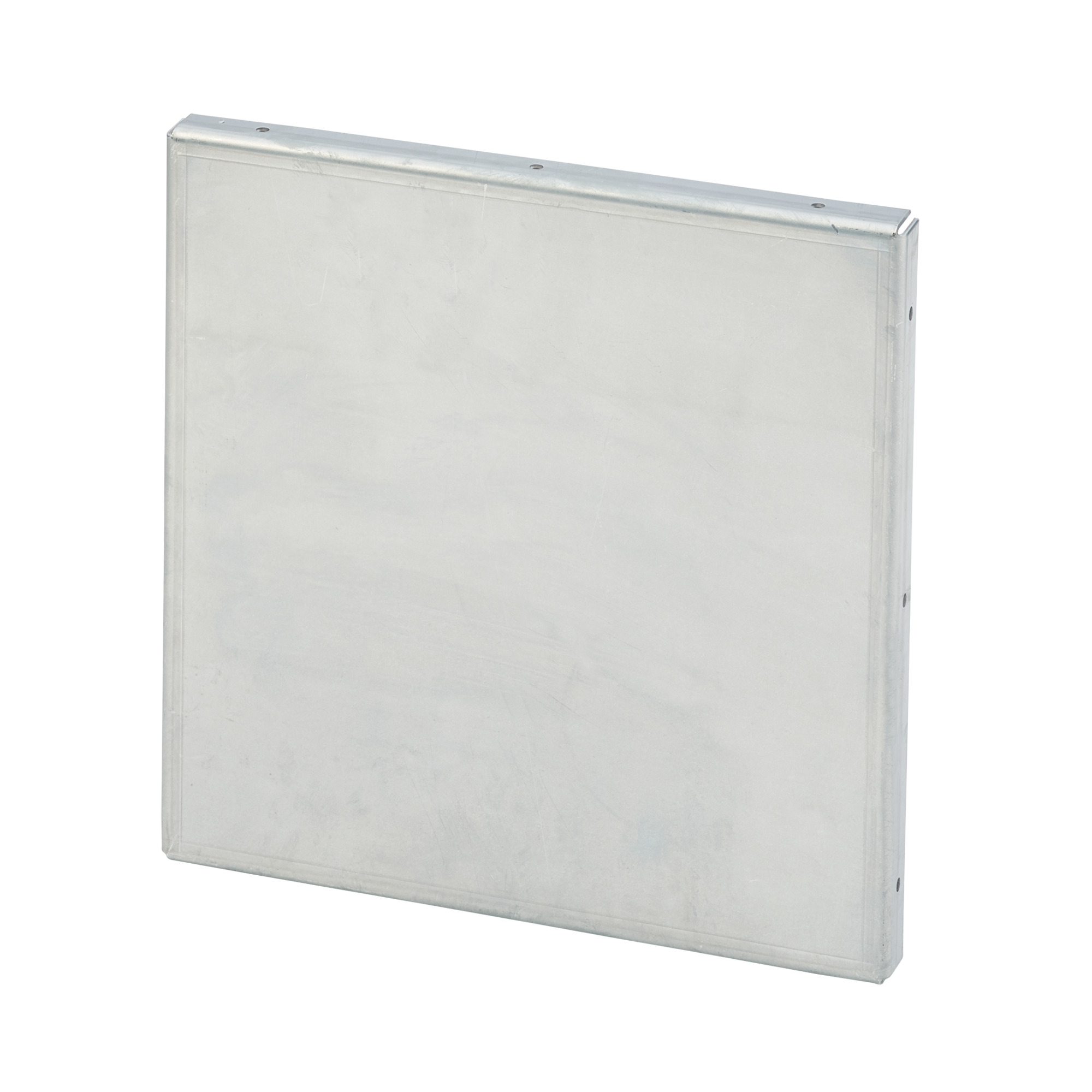 Closure Plate With Knockouts, 2.50x2.50, Galvanized, Steel