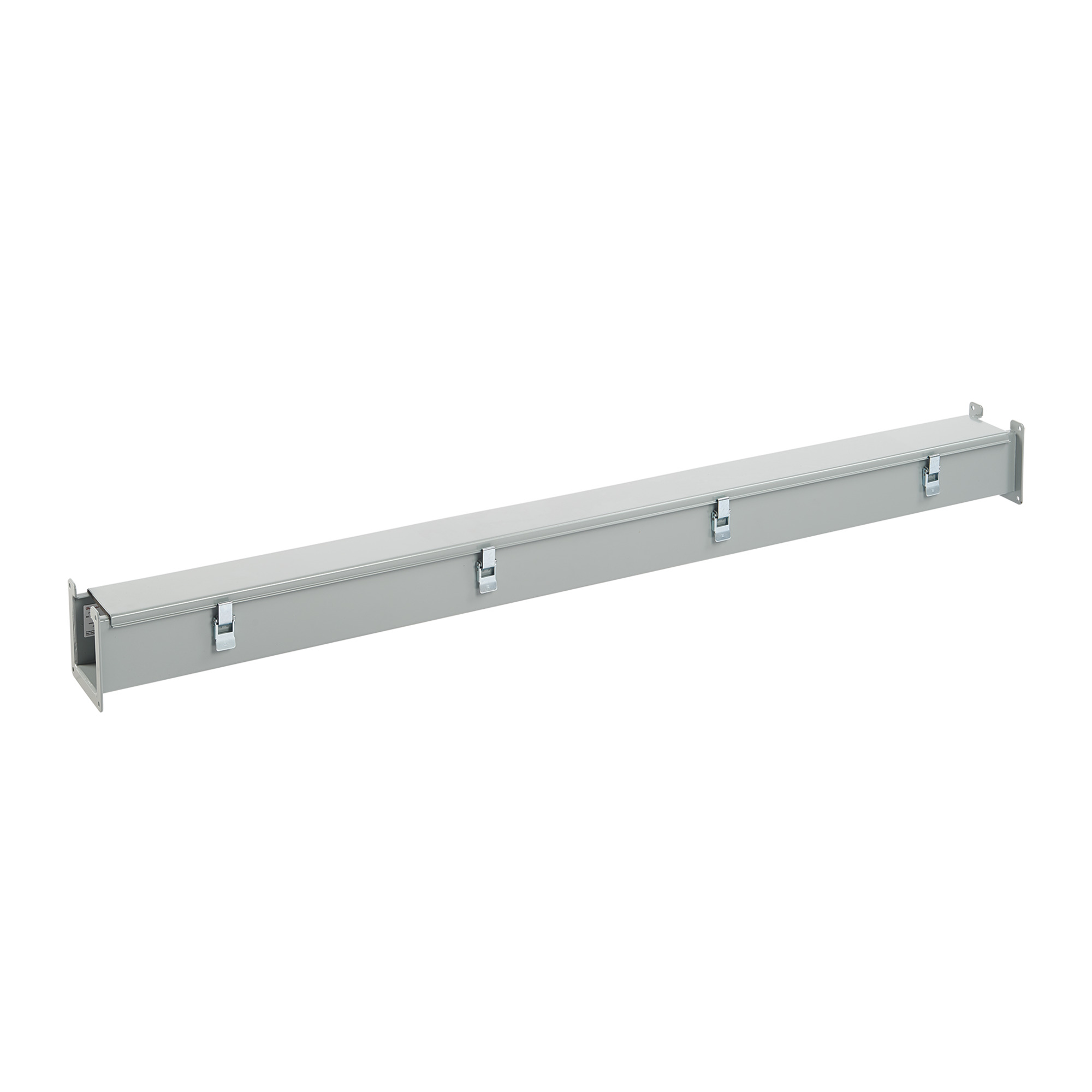 Straight Section Lay-in Hinged Cover Type 12, 2.50x2.50x120.00, Gray, Steel