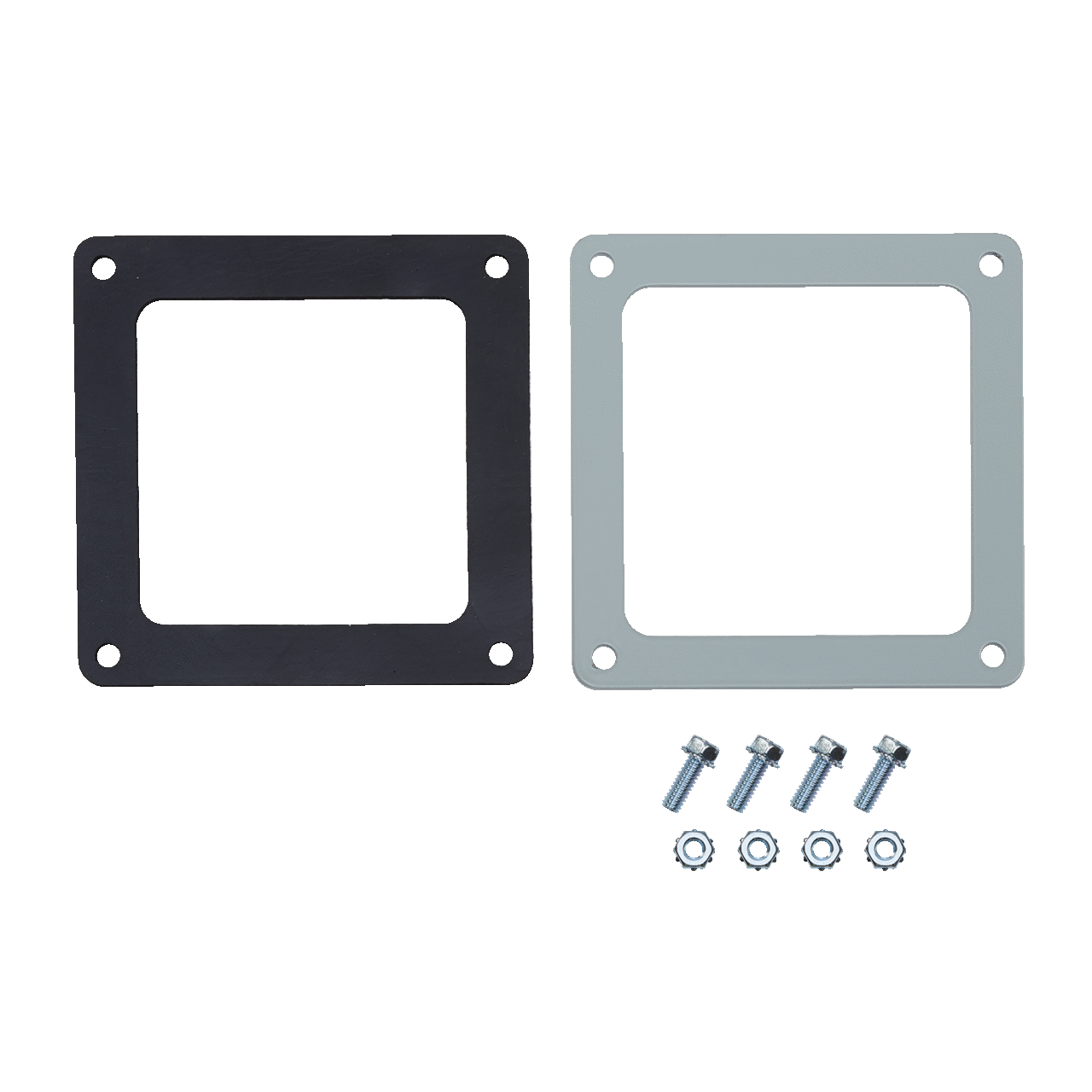 Box Connector Feed-Through, 2.50x2.50, Gray, Steel