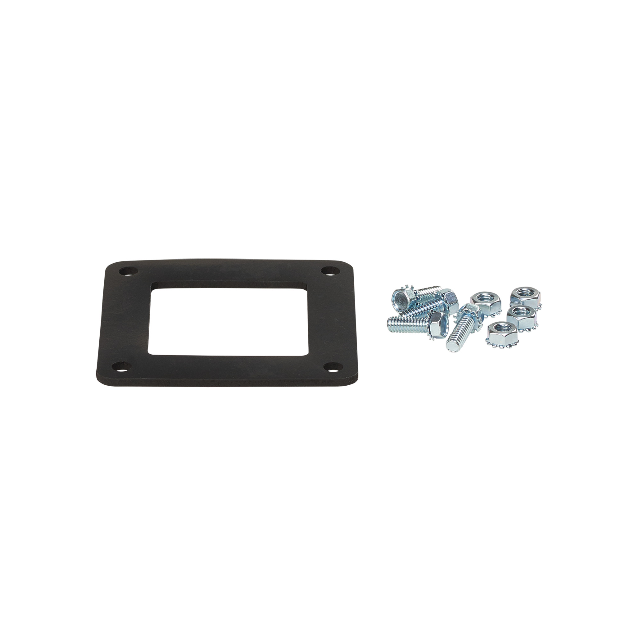 Gasket and Screws Feed-Through, fits 2.50x2.50, Black, Neoprene