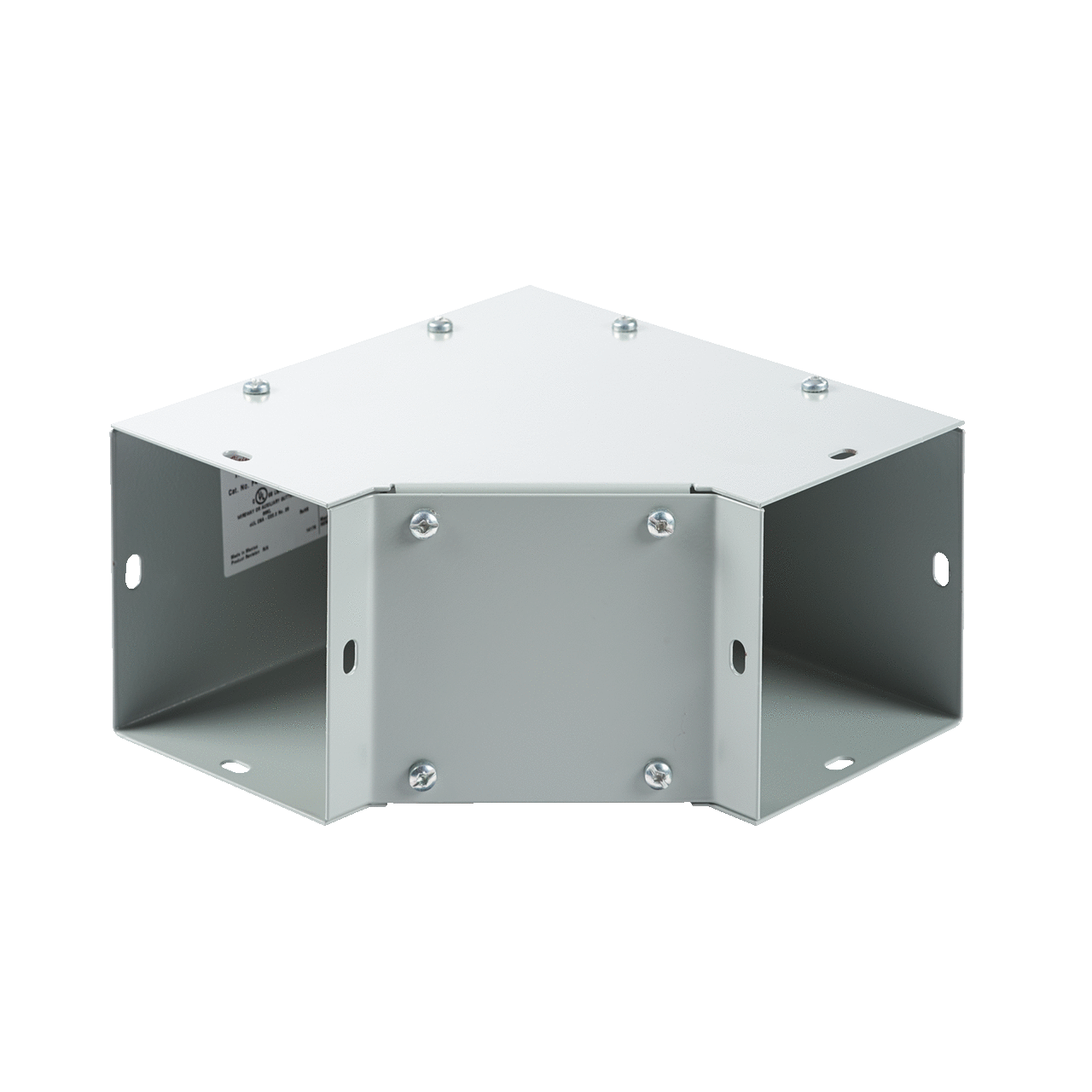 90-Degree Elbow?Inside Opening, fits 4.00x4.00, Gray, Steel