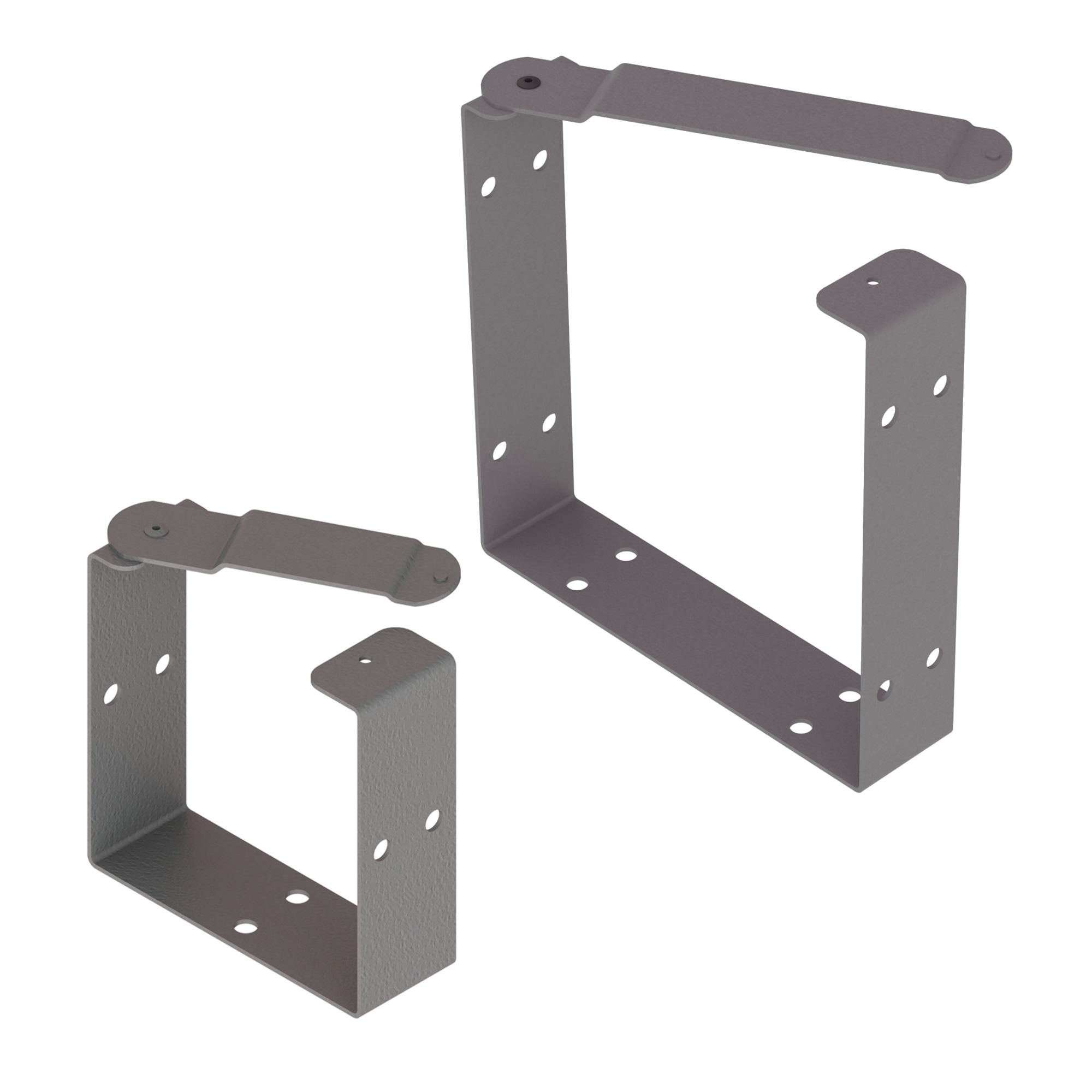 Universal U-Connector for LayIn Wireway, fits 4.00x4.00, Gray, Mild Steel