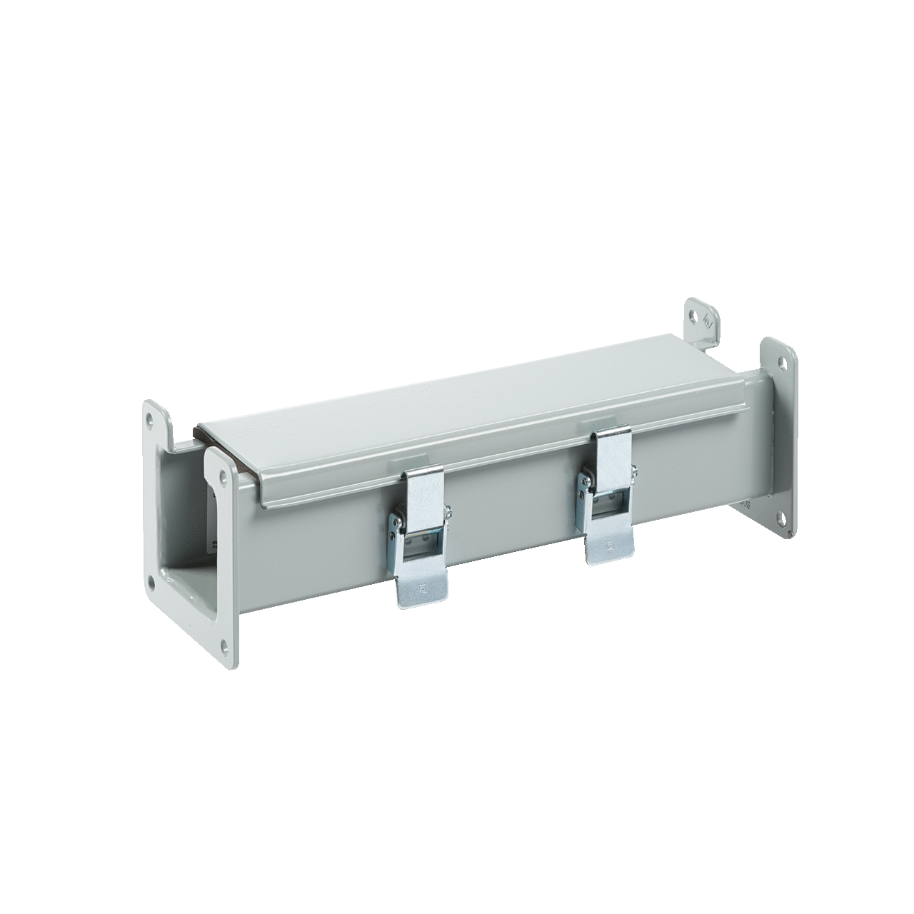 Straight Section, Lay-in Hinged-Cover, Type 12, 4.00x4.00x12.00, Gray, Steel