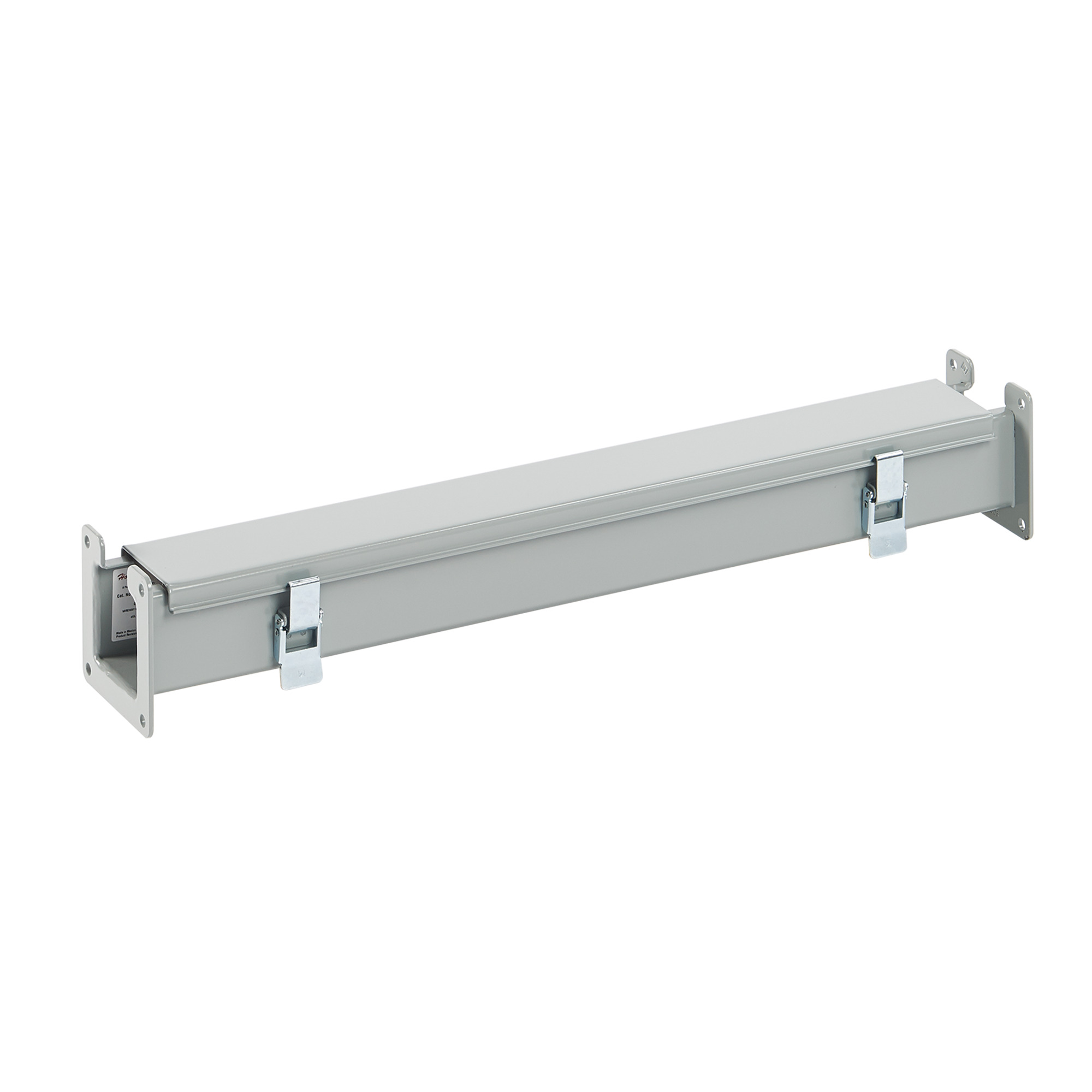 Straight Section Lay-in Hinged Cover Type 12, 4.00x4.00x24.00, Gray, Steel