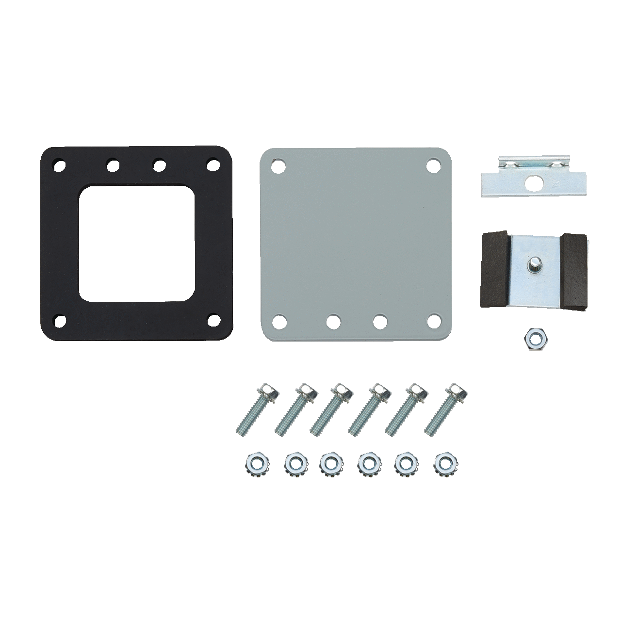 Closure Plate, 4.00x4.00, Gray, Steel