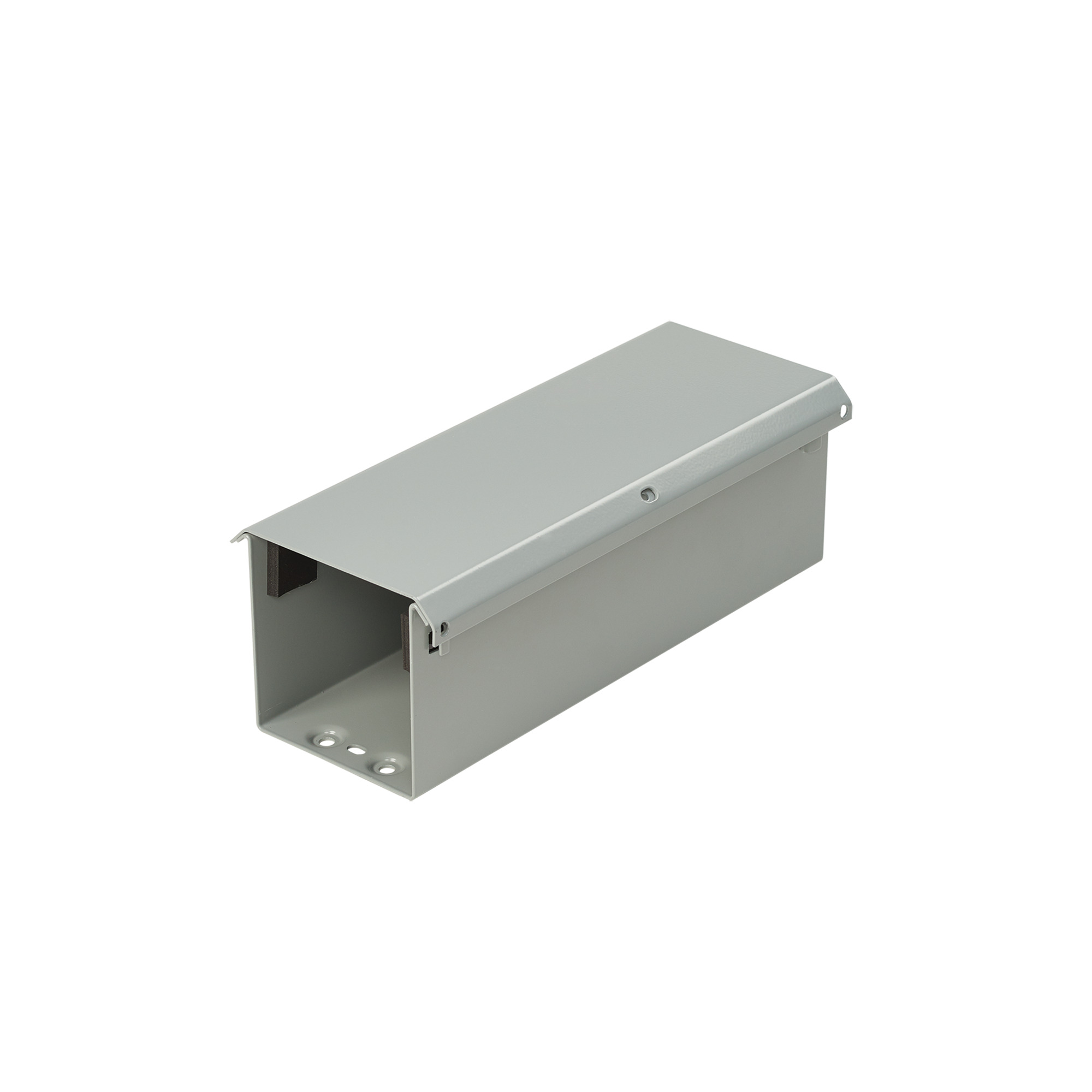 Lay-In NEMA Type 3R Wireway Straight Section, 4.00x4.00x120.00, Gray, Galv Steel