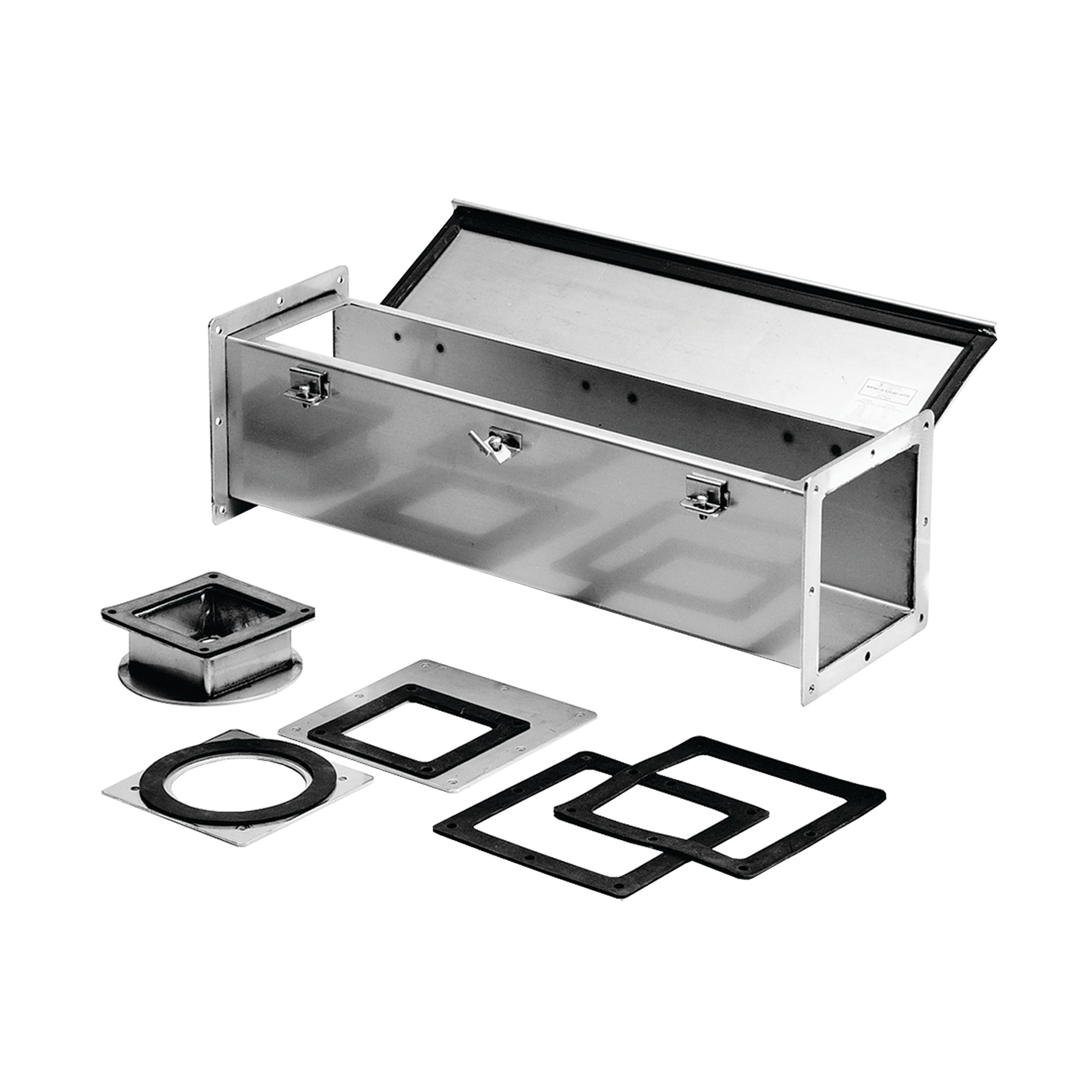 Straight Section Feed-Through Type 4X, 4.00x4.00x48.00, Brushed, SS304