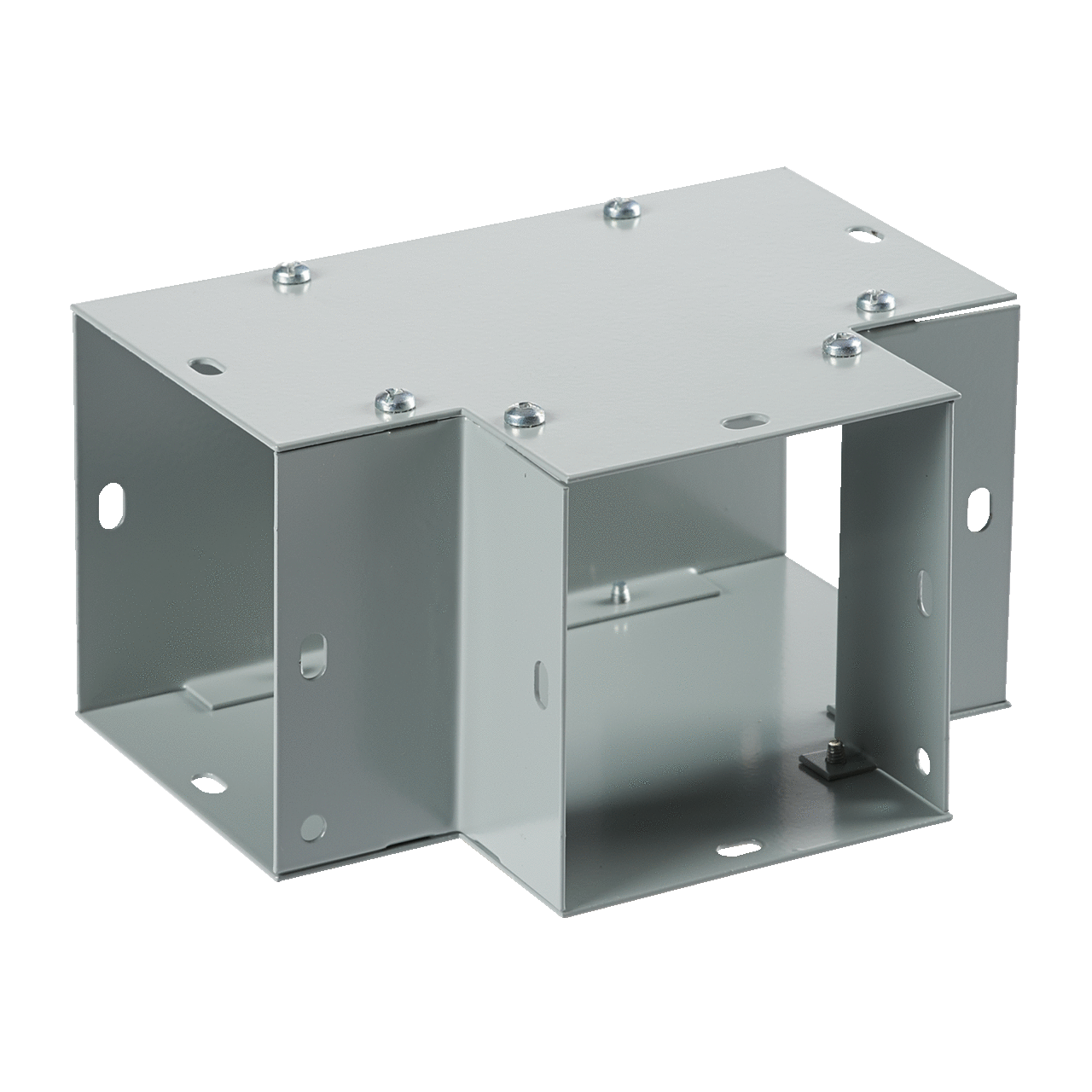 90-Degree Flush Tee, 6.00x6.00, Gray, Steel