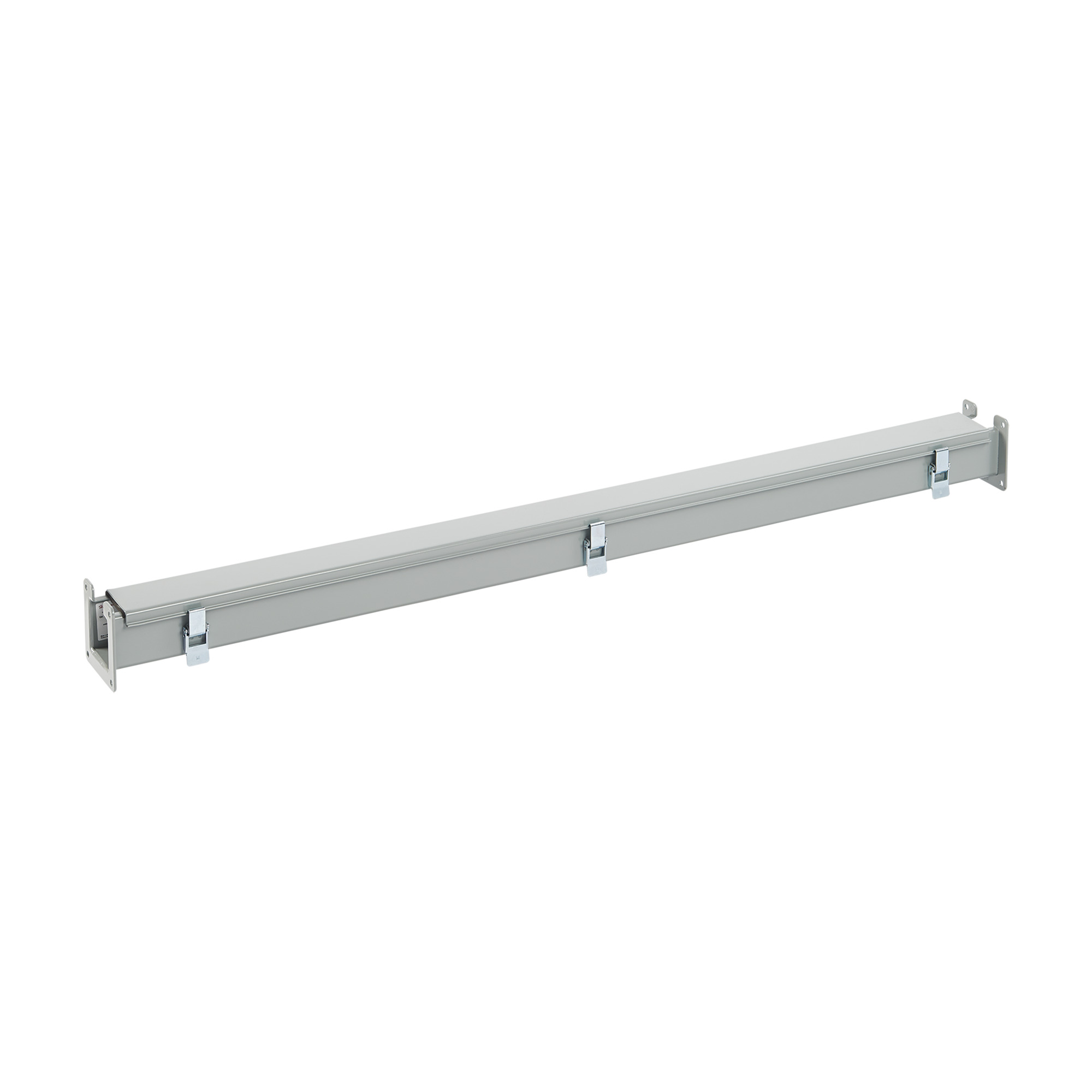Straight Section Lay-in Hinged Cover Type 12, 6.00x6.00x48.00, Gray, Steel