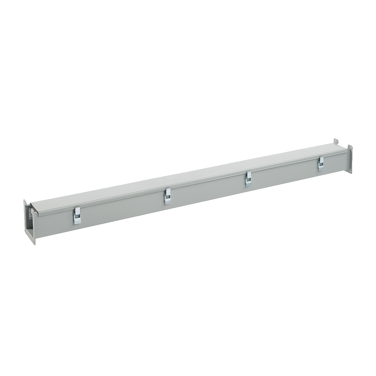 Straight Section, Lay-in Hinged-Cover, Type 12, 6.00x6.00x60.00, Gray, Steel